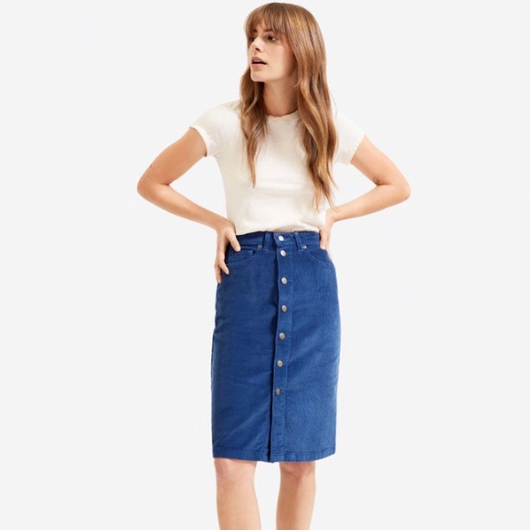 Everlane Dresses & Skirts - Everlane Button Front Corduroy Pencil Skirt 26